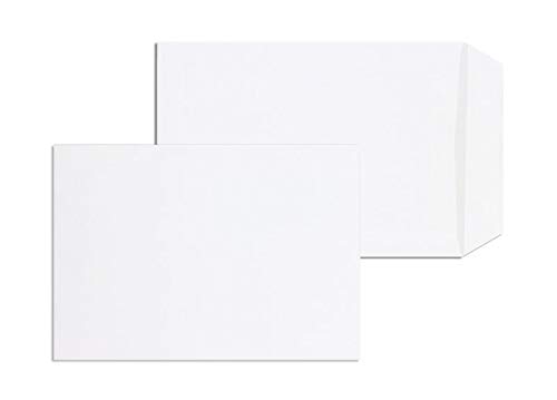 Blanke Briefhüllen, Versandtaschen, Selbstklebung, Gerade Klappe, Ohne Fenster, DIN C5, 90 g/qm Offset, 500 Stück, Weiß