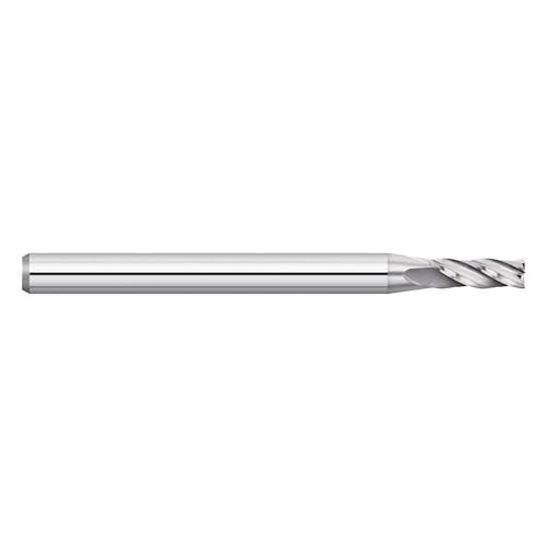 Image of Titan TC58086 Solid Carbide End Mill, 4 Flute, Square End, 30 degree Angle Helix, Uncoated, 0.086 inch Size, 0.125 inch Shank Diameter, 1-1 /2 inch Overall Length, 0.258 inch Length of Cut