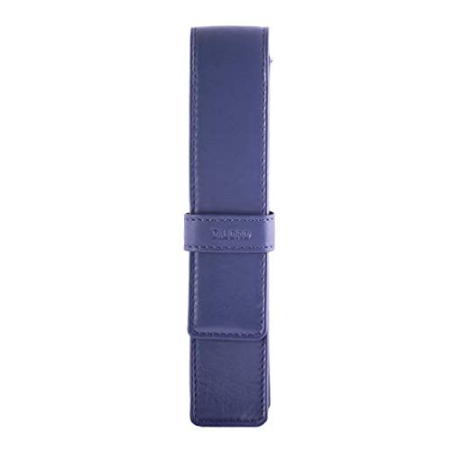 Image of DiLoro Leather Single Pen Case Pencil Pouch Holder for One Fountain Ballpoint Rollerball Pen and Pencil (Violet)