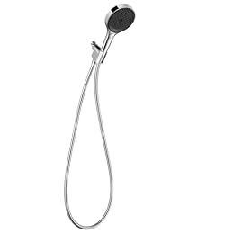 hansgrohe Rainfinity 5-inch Handheld Shower Head Set 3-Spray PowderRain, Intense PowderRain, MonoRain with Hose in Chrome, 1.75 GPM, 26914001