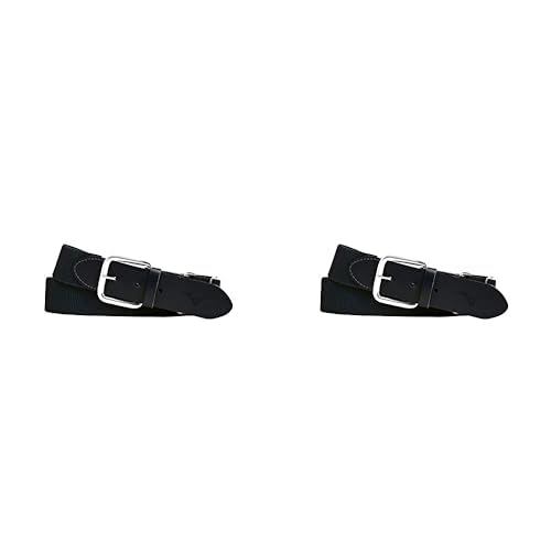 Mizuno Classic Elastic Baseball/Softball Belt, Adult One Size Fits All, Black boys Baseball Belt, Black, Youth OSFM US