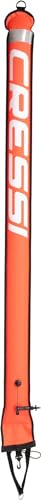 Cressi Unisex-Adult Elite Marker Buoy Orange Tauchmarkierungsboje zur Oberflächenmarkierung, 180 cm