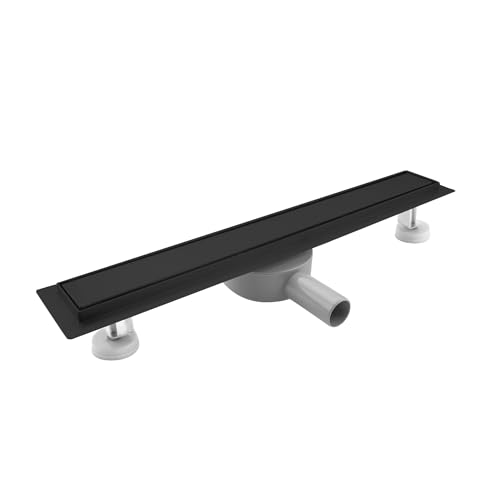 SaniteModar Scarico Doccia 50 cm Nero con Sifone e Filtro