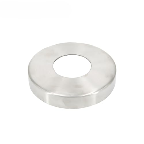 Top Hardware Stainless Steel 316 Grade Base Flange/Plate Cover for 1-1/2"" OD Round Post Fitting (Brush Finish (Round), 1-1/2"")