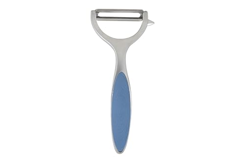 Wiltshire Colour Rush Y-Peeler, Chrome Plated, Anti-Slip Comfortable Soft Grip Handle, Sharp Stainless Steel Blade, Potato Peeler, Fruit, Carrot, Apple, Heavy Duty & Durable, Blue, 15x6.5x1.2cm