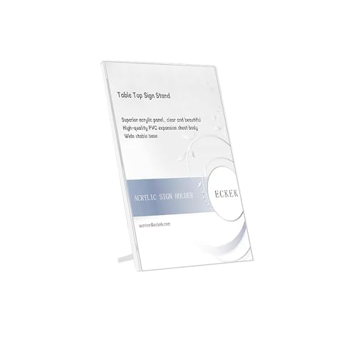 ECKEK Acrylic Sign Holder L Shape (Vertical A5 148×210mm/ 5.83×8.27 inches)
