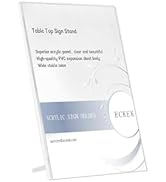 ECKEK Acrylic Sign Holder A3/A4/A5 Menu Displays L Shape Sign Stand Table Top Sign Stand (Vertica...