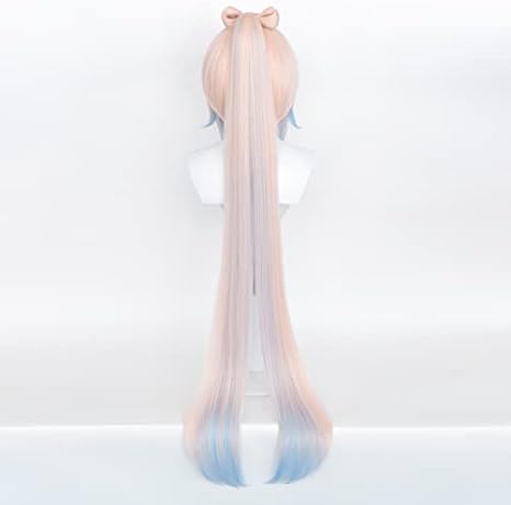 Anime Cosplay Wig, Genshin Impact Wig, with two Wig Caps, for Halloween, Party & etc. (Kokomi Cosplay)
