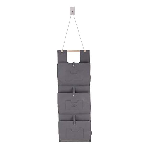 Organizador de Pared Colgante RAIKOU, Bolsa de Almacenamiento de Pared de Fieltro, 3 Bolsillos Cover
