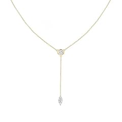 irregularity cz y necklace-gold