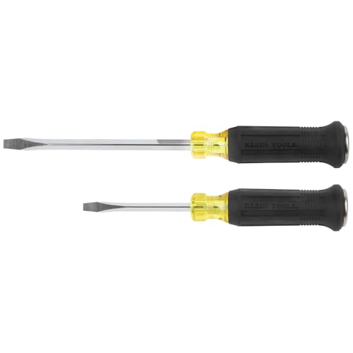 Klein Tools 85442DD Screwdriver Set, Demolition Screwdriver, 1/4-Inch and 5/16-Inch Keystone Tips with Plated Metal Strike Cap, 2-Piece by KLEIN TOOLS - Image 4