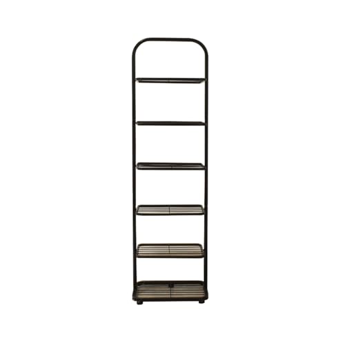 Étagère à chaussures d'angle dorée à 6 niveaux pour un rangement vertical