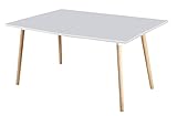 mesa comedor madera 140 x 90 NÓRDICO KITKAY Mesa de Comedor Extensible Nórdica 140x90 cm. Blanco/Haya