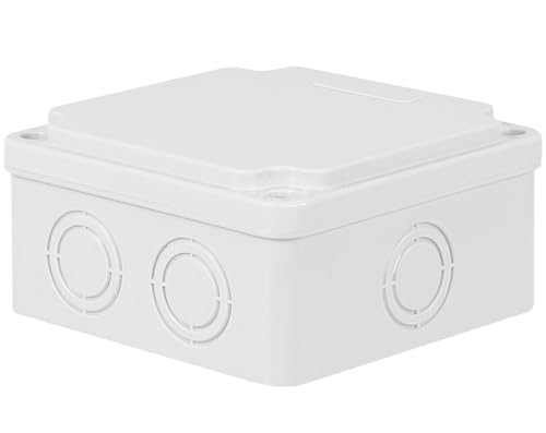 ELHEDA Abzweigdose wasserdich 100x100x50mm Verteilerdose IP65 Kabeldose außen Kunststoff Anschlusskästen Elektroverteilerdose für Feuchtraum Anschlussdose wetterfest mit Deckel