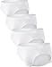 David Archy Men's 4 Pack Micro Modal Separate Pouch Briefs (White,L)