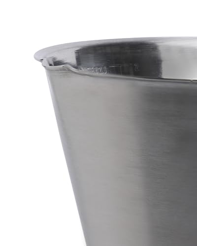 Image of KMW Steel Measuring Jug with Handle with Base I for Kitchen, Cooking, Craft, Baking & Measuring Liquids I 2000 ML (Pack of 1)