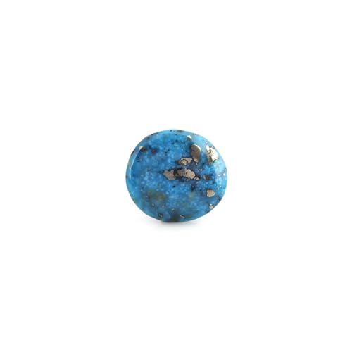 Turquoise afghane naturelle 16.35 carats cabochon rond d'exception pour création de bijoux uniques