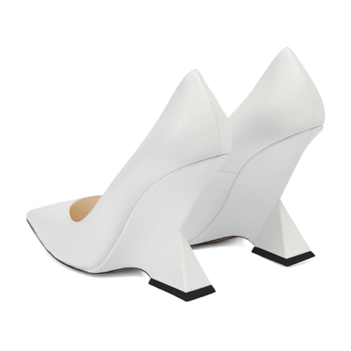 Womens Stylish Closed Pointed Toe Slip On Pumps Special High Heel Shoes for Wedding Bridal Party Size 4-16 US3