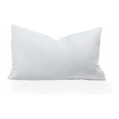 Bafode Throw Pillow Inserts 20'' x 12'', Down Feather Decorative Pillow, Luxury White Throw Pillows for Couch, Sofa, Bed and Cushion Cover