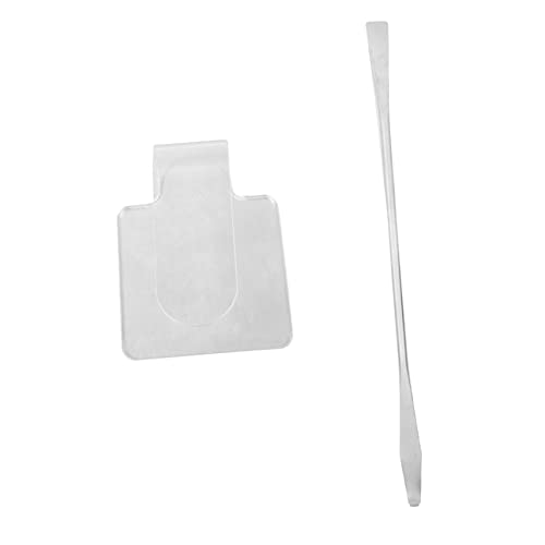 BIUDECO 2pcs Acrylic Handheld Makeup Spatula Professional Mixing Palette for
