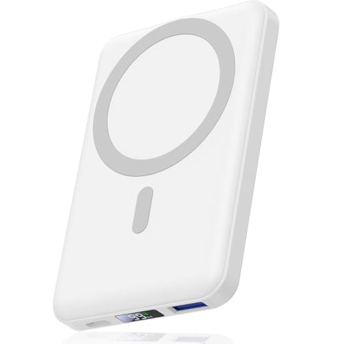 AOGUERBE Power Bank 10000mAh, Caricabatterie Portatile, Wireless Magnetico PowerBank PD