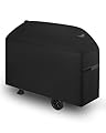 VEVOR Grill Cover, 63 inch BBQ Covers for Outdoor Grills, Waterproof, Fade Resistant, Weather Resistant Heavy Duty 600D Polyester, Easy On/Off, with Hook-and-Loop Straps, Black