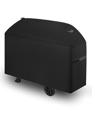 VEVOR Grill Cover, 63 inch BBQ Covers for Outdoor Grills, Waterproof, Fade Resistant, Weather Resistant Heavy Duty 600D Polyester, Easy On/Off, with Hook-and-Loop Straps, Black