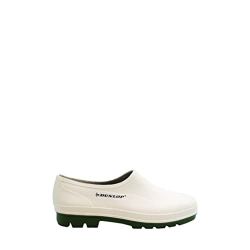 Dunlop Bicolore Scarpe PVC, Bianco/Verde, 44