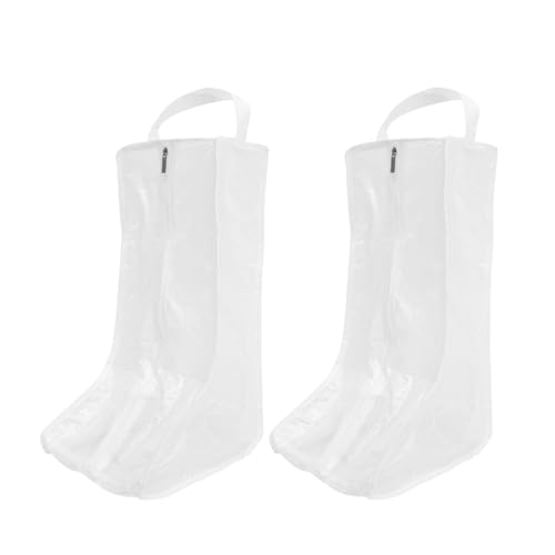 Générique Lot De 2 Sacs De Rangement Transparents pour Bottes - Housses De Protection Anti-PoussièRe Et ImperméAbles avec PoignéE Et Fermeture ÉClair