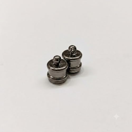 Image of Beadsnfashion 10 Pcs Tube Magnetic Clasp - 18x6mm, Nickel Finish | Premium Magnetic Clasp for Jewellery Making, Bracelets & Necklaces | Essential Jewelry Findings Kit