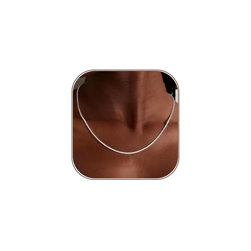 HARJJME Silberkette Damen 925 ohne Anhänger Gold Silber 925 Kette Damen 14K Vergoldete Chain Halskette Schmuck Geschenke für Frauen (Glänzendekette-Silber 45CM)