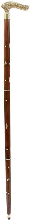 Brass Nautical Wooden Folding Stick 37inches Walking Cane with Brass Handle Walking Stick