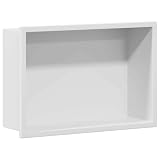 nicchia doccia bianca, 30 x 20 x 9,5 cm, acciaio inox
