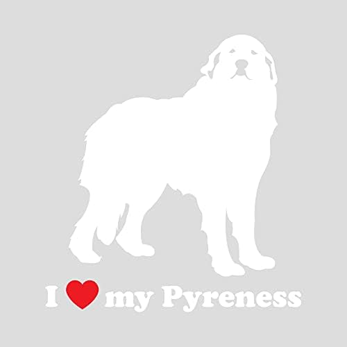 Mister Petlife I Love My Great Pyrenees Sticker Vinyl Auto Window pyr image 2