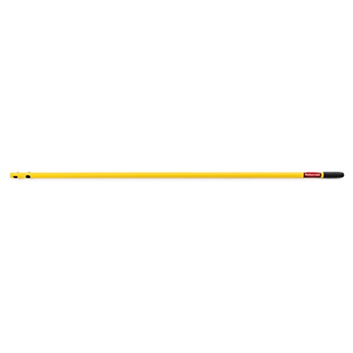 Rubbermaid Commercial Products Standard Quick-Connect Steel Mop Handle, 52-Inch, Yellow, Compatible with Rubbermaid Quick-Connect Mop Frames and Dusters for Floor Cleaning, Pack of 6