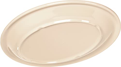 Carlisle Foodservice Products Kl12725 Kingline Melamine Oval Platter, 11.99 X 8.98 X 1.20", Tan (Case Of 12) #TOP2