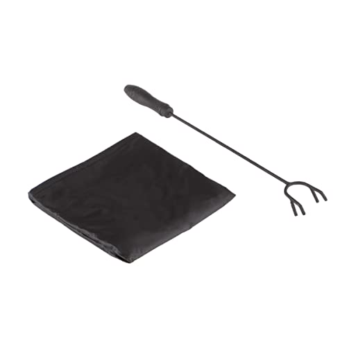 Pure Garden 50-Lg1202 32” Outdoor Deep Fire Pit-Round Large Steel Bowl With Bear Cutouts, Mesh Spark Screen, Log Poker & Storage Cover-Patio Wood Burning, Antique Gold #TOP7