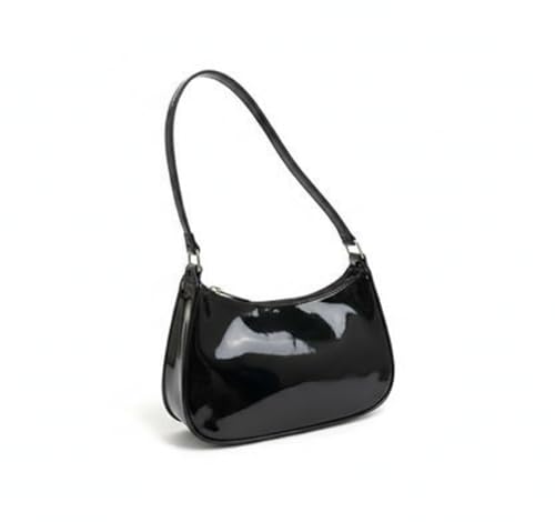 Image of Women's Glossy Shoulder Bag | Mini Hobo Handbag for Girls & Ladies | Stylish Patent Leather Purse for Party & Daily Use