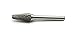 TEMO SL-4 Double Cut 3" L CARBIDE ROTARY BURR File 1/4" SHK 1/2 HEAD 14 Deg Cone