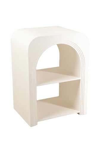 Table blanche arco avec rangement meuble bureau gain de place