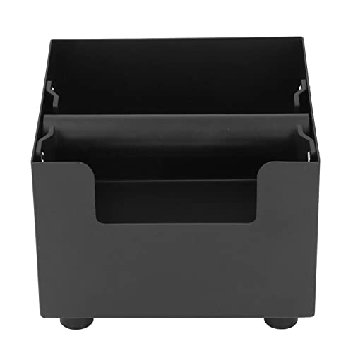 HOSEONFN Knock Box for Coffee Grounds, Stainless Steel Waste Bin Container, Drawer Type Small Square Black