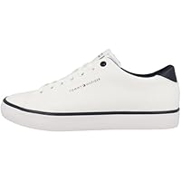 Tommy Hilfiger Men's Core Low Leather Sneaker, White, US 11