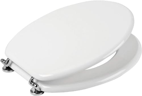 SEDILE TAVOLETTA COPRIWATER LACCATO BIANCO UNIVERSALE PER BAGNO COPRI WC IN LEGNO