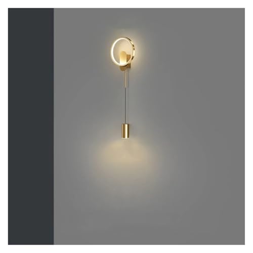 Aplique de pared minimalista de diseño dorado texturizado de 20cm para interiores exclusivos