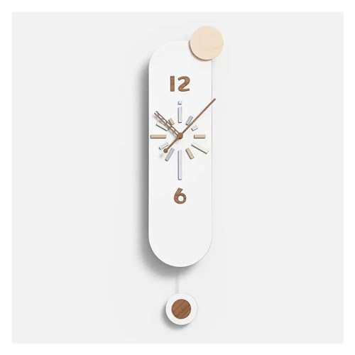 Horloge murale crème sans perçage pour éviter les trous sur les murs du salon