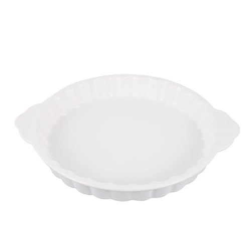 Hemobllo Bandeja De Horno De Cerámica Bandeja Para Hornear Con Asas Fuente Para Hornear Alimentos Para Uso Cocina Horno Redonda