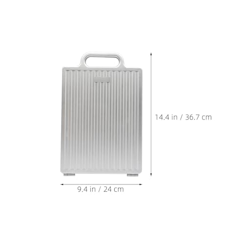 Miroir de coiffure portable argenté double face haute définition - 3