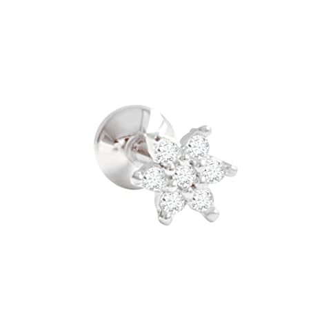 ONDAISY Rhodium Plated Simulated Diamond Cz Mini Small Minimalist Cute Constellation Fire Sun Sar Ear Barbell Ball Stud Earring Piercing Cover