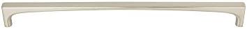 Top_Knobs Riverside Pull Color Brushed Satin Nickel 12" Length Grace Coll Contemporary Transitional Bar Handle Decorative Kitchen Bath Cabinet Door Hardware Dresser Bathroom Metal Interior Home