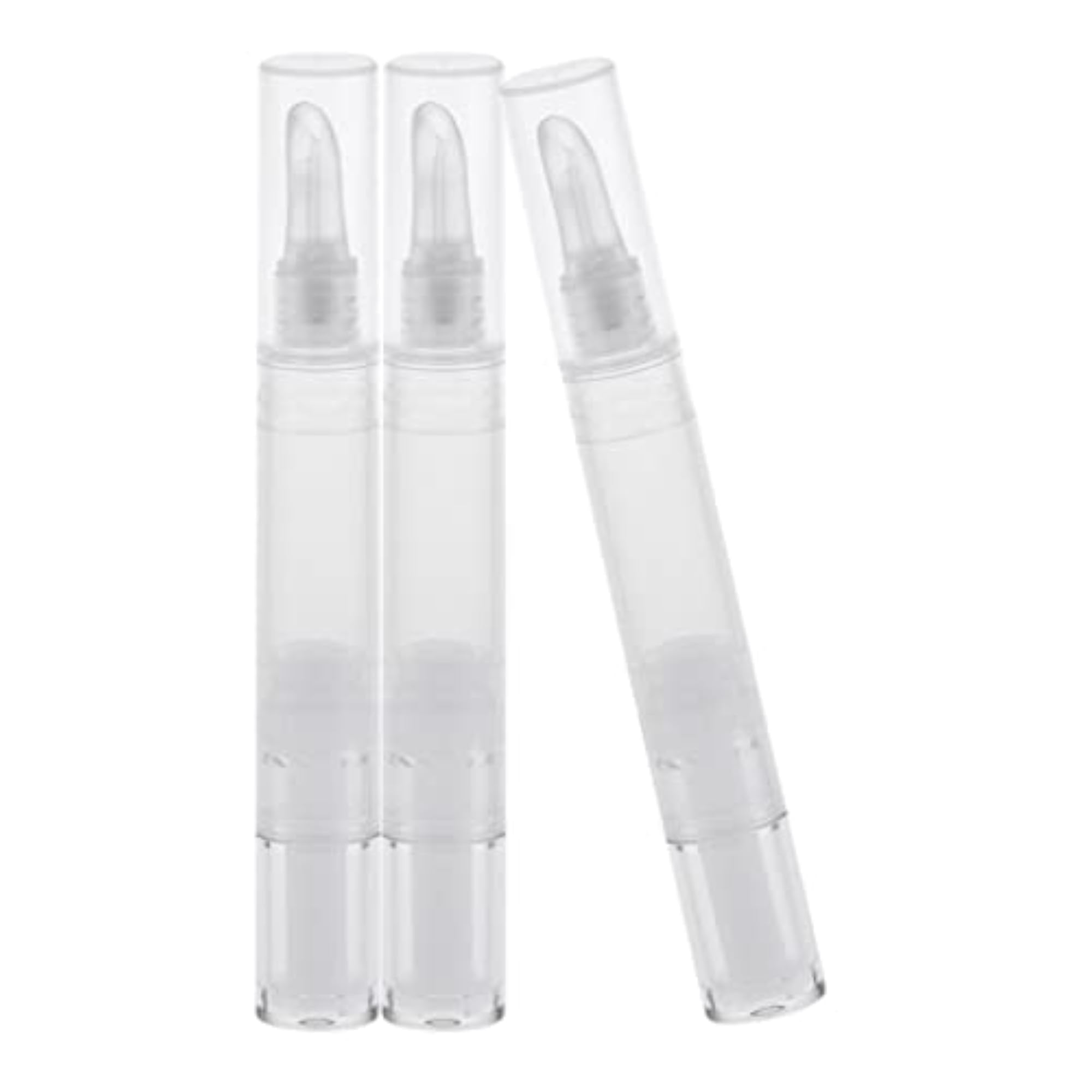 3pcs Empty Twist Pen Silicone Head Makeup Bottle, 5ml